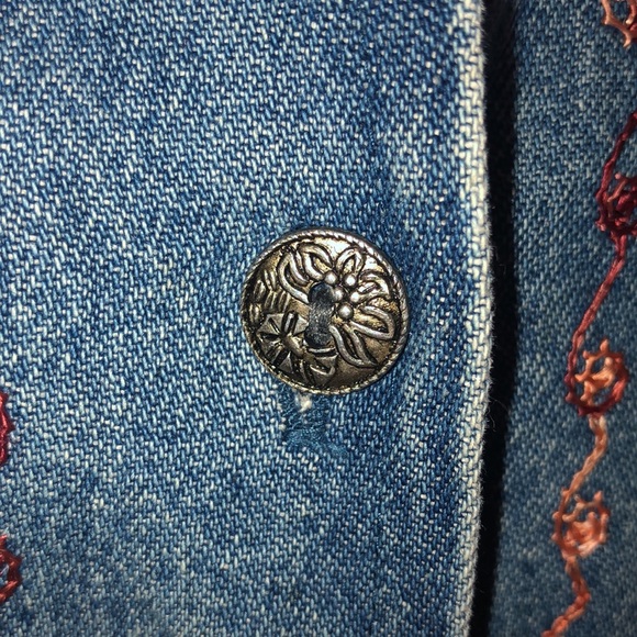 Tantrums embroidered denim jacket 2X - Picture 8 of 9